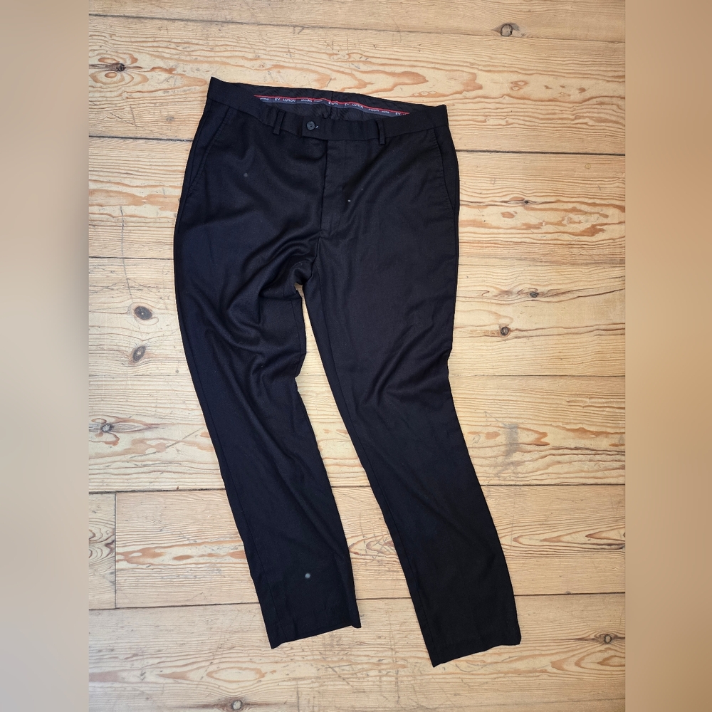 Stockhomme Premium Black Dress Pants Men’s 36